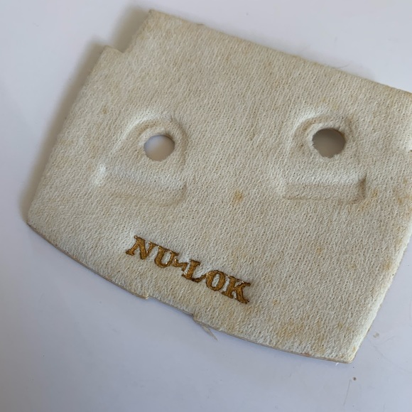 Vintage Gold Tone Mesh Wrap Cufflinks Watermelon Ravioli Rhinestone Nu Lok - Picture 12 of 12